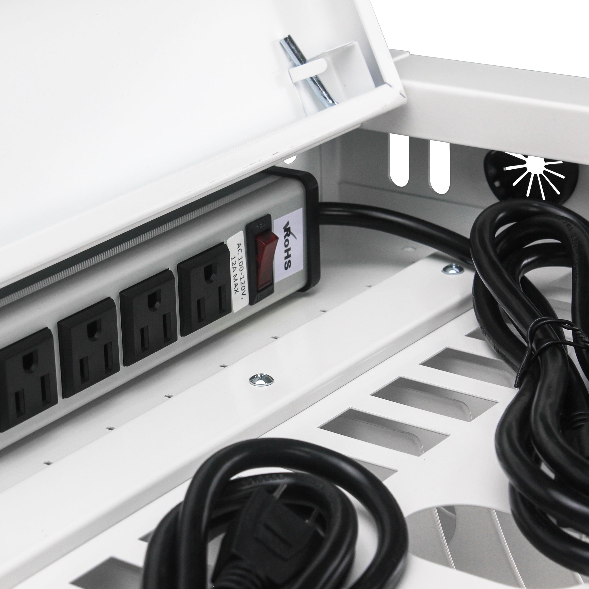 16 Bay Charging Cabinet for Laptop, Chromebook, Locking Charging Station-White - Shop Quality Furniture at Grand Goldman