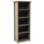 Amherst 30 inch Solid Wood 5 Shelf Bookcase in Distressed Grey - Shop Quality Furniture at Grand Goldman