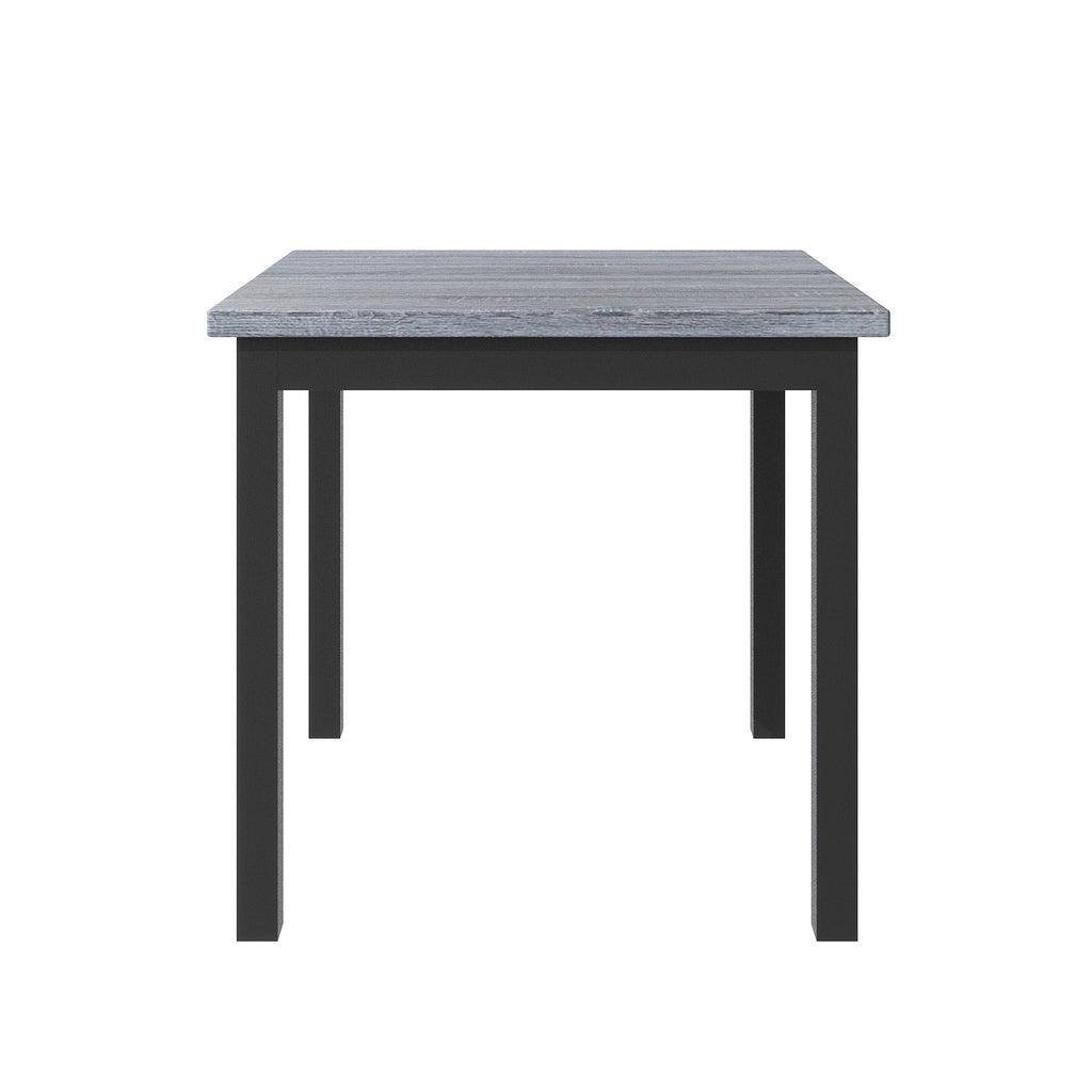 TOPMAX 5-Piece Counter Height Dining Set Wood Square Dining Room Table and Chairs Stools w/Footrest & 4 Upholstered high-back Chairs,Black - Grand Goldman Shop