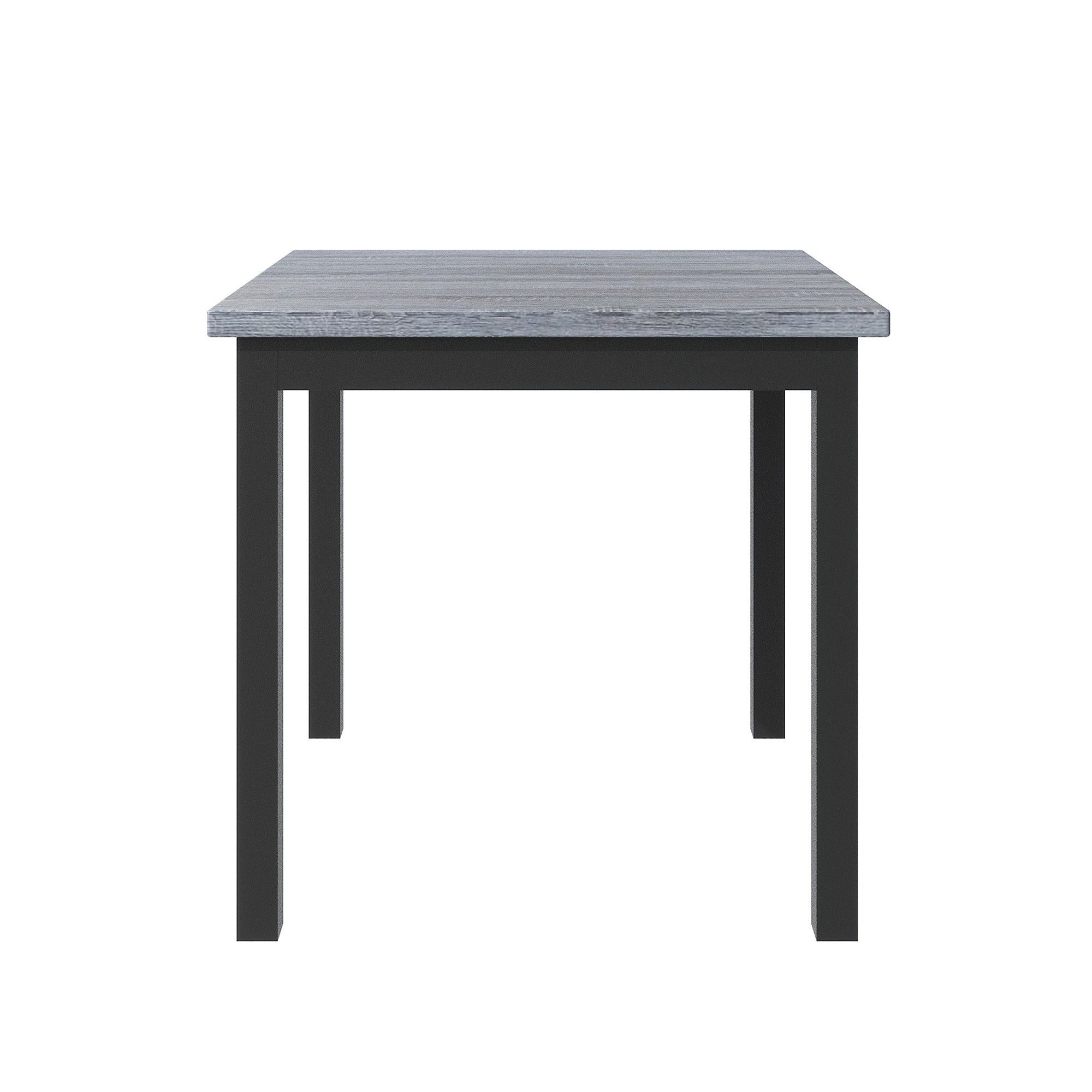 TOPMAX 5-Piece Counter Height Dining Set Wood Square Dining Room Table and Chairs Stools w/Footrest & 4 Upholstered high-back Chairs,Black - Grand Goldman Shop