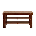Pina Quality Solid Wood Shoe Bench, Cherry Finish - Grand Goldman Shop