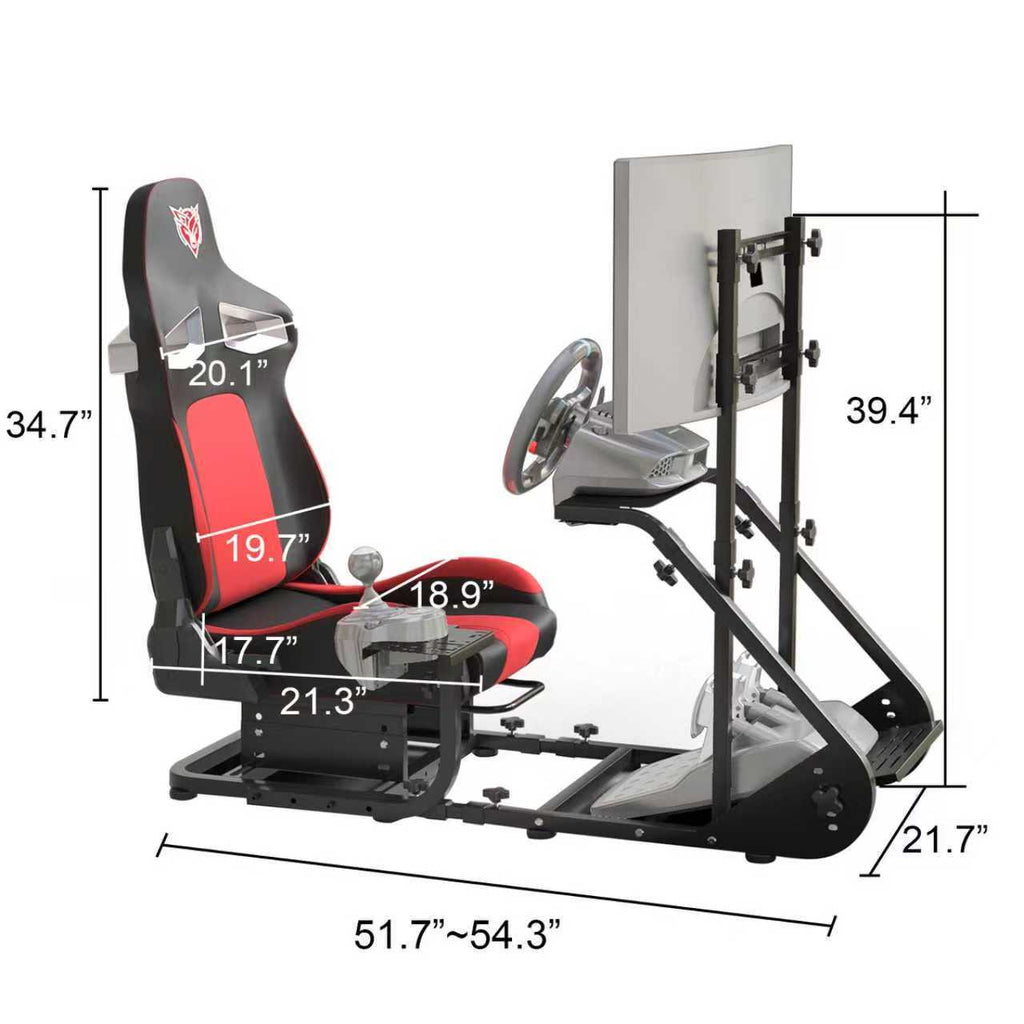 Enhanced and stable racing wheel cockpit, compatible with Fanatec, PXN, Thrustmaster, and Logitech adjustable driving simulat