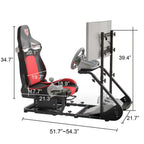Enhanced and stable racing wheel cockpit, compatible with Fanatec, PXN, Thrustmaster, and Logitech adjustable driving simulat