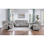 Sebring Grey 3-piece Reclining Sofa Set - Grand Goldman Shop