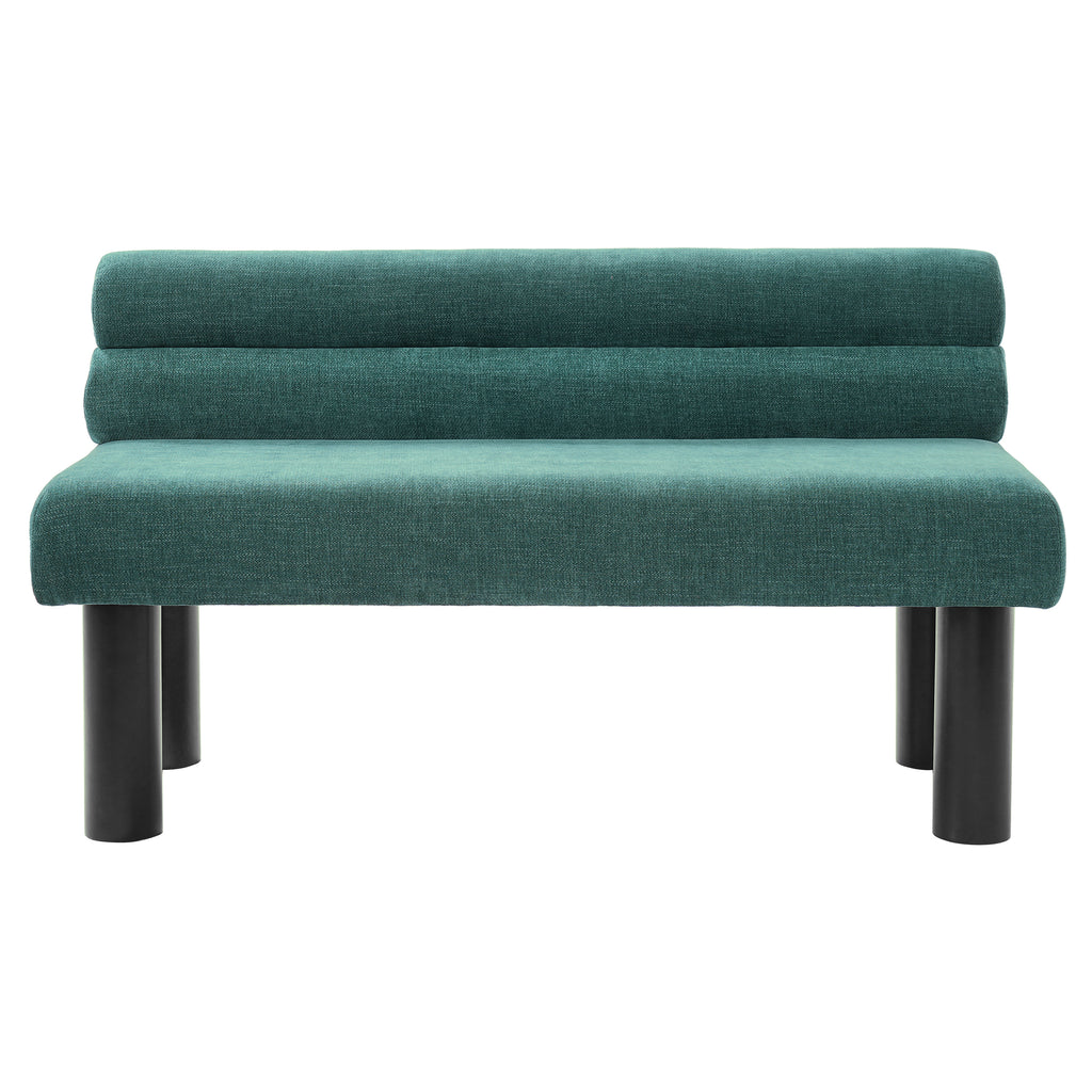 Upholstered Dining Bench, End of Bed, Entryway Bench, Ottoman for Dining Room, Bedroom, Living Room, Rubber Wood Leg 300 LBS Support, Green - Grand Goldman Shop