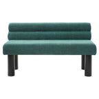Upholstered Dining Bench, End of Bed, Entryway Bench, Ottoman for Dining Room, Bedroom, Living Room, Rubber Wood Leg 300 LBS Support, Green - Grand Goldman Shop