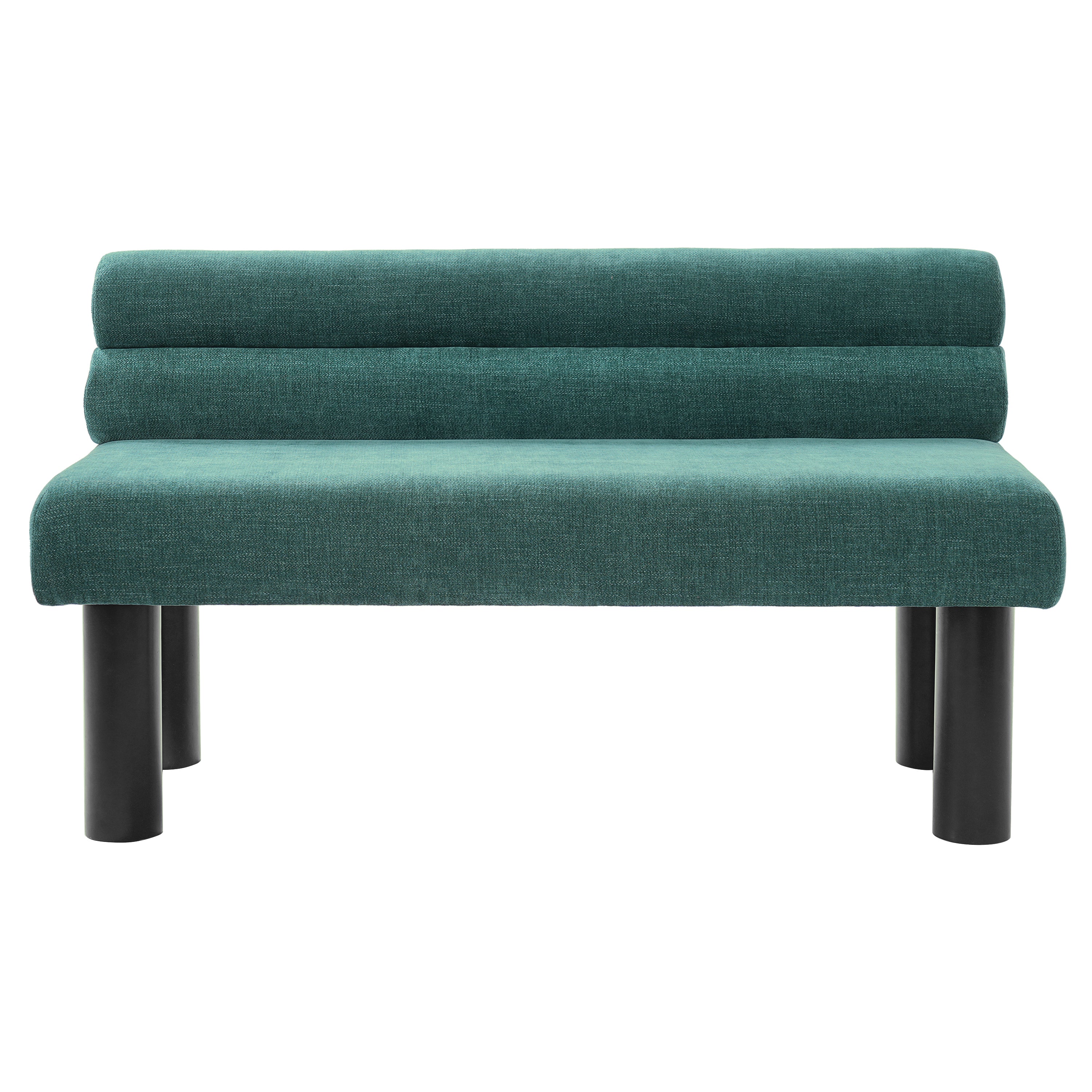 Upholstered Dining Bench, End of Bed, Entryway Bench, Ottoman for Dining Room, Bedroom, Living Room, Rubber Wood Leg 300 LBS Support, Green - Grand Goldman Shop