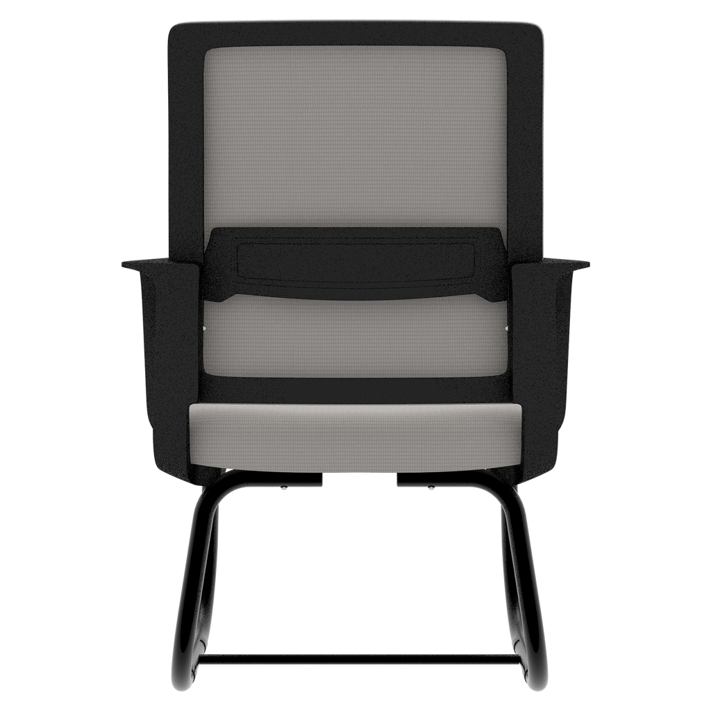 Minimalist Modern Office Chair with Metal Frame, Soft Comfort Mesh Backrest, Black+Gray, Polyurethane Cushion, Home & Office 