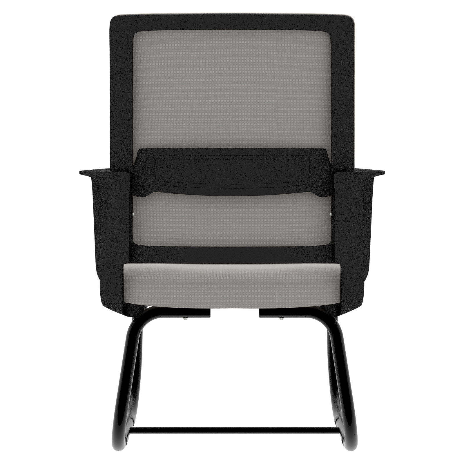 Minimalist Modern Office Chair with Metal Frame, Soft Comfort Mesh Backrest, Black+Gray, Polyurethane Cushion, Home & Office 