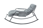 Rocking Chair with Extra-Wide Technical leather  Upholstered Gliding Chair Boucle Reclining Chair, Modern Accent Chair for Living Room Nursery Bedroom -Grey - Grand Goldman Shop