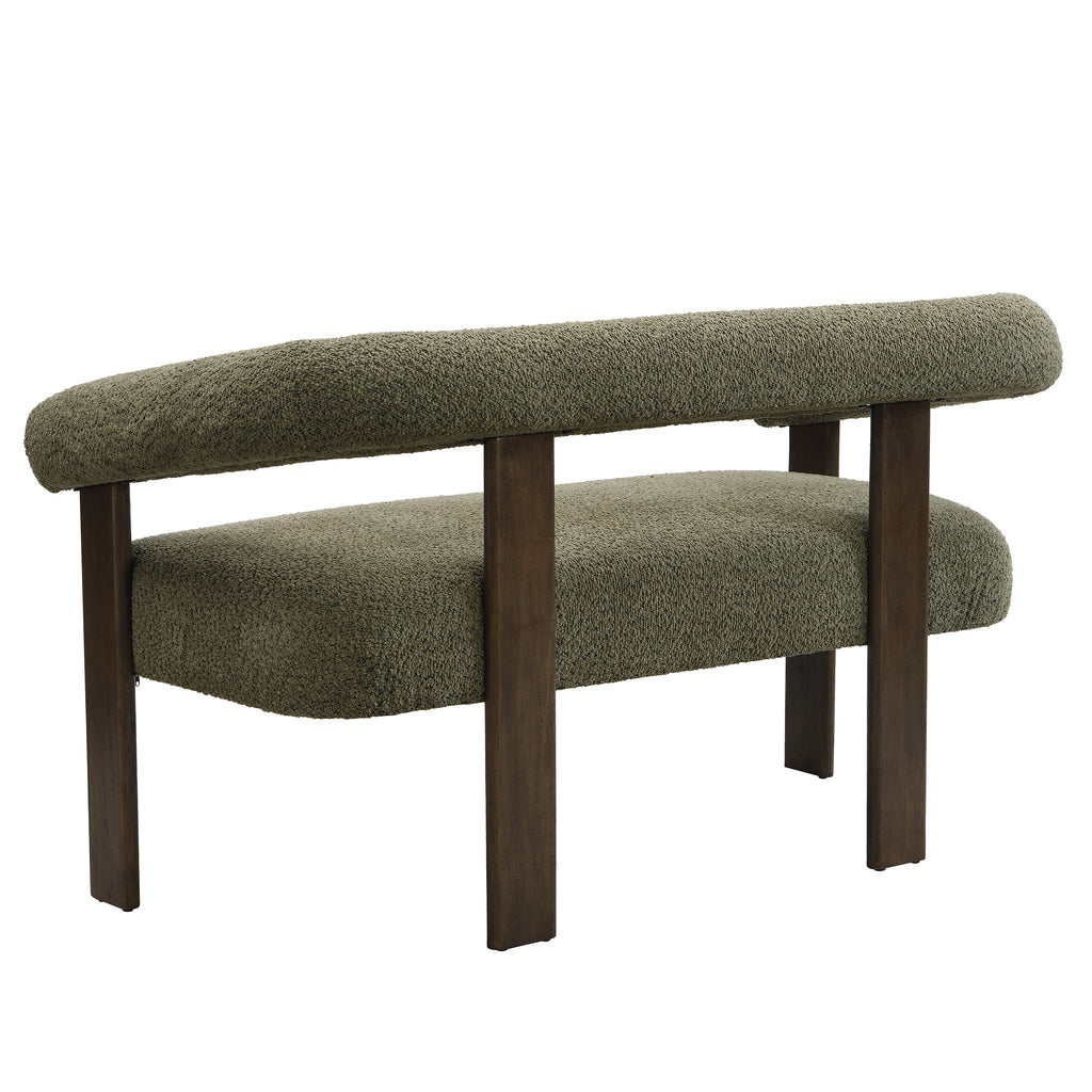 Round armrest loveseat(Green+Brown) - Grand Goldman Shop