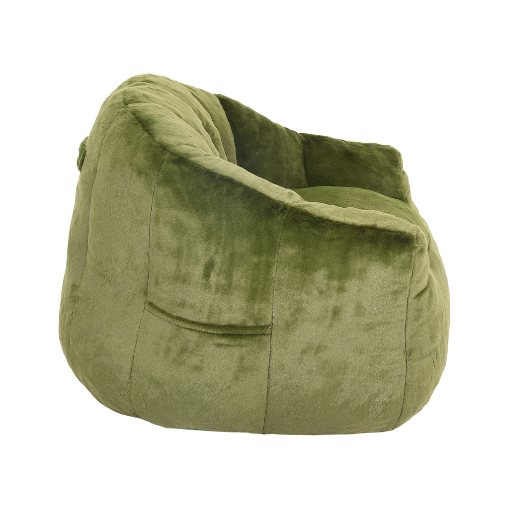 Beanbag Chair, Beanbag Sofa Chair with Armrests Stuffed High-Density Foam, Lazy Sofa Comfy Chairs Beanbag Chair for Adults in Living Room, Bedroom Reading - Grand Goldman Shop