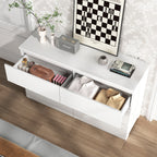 6 Drawer Storage Cabinet ,Dresser, Wood Storage Tower Clothes Organizer, Wide Chest of 6 Drawers, Large Storage Space for Bedroom, Hallway, Entryway Living Room White - Grand Goldman Shop