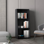 Note 47' Tall Three-Tier Ladder Bookcase Black - Grand Goldman