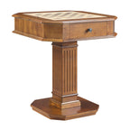 Galini Walnut Finish Game Table (Reversible Game Tray) | Premium Home Decor - Grand Goldman