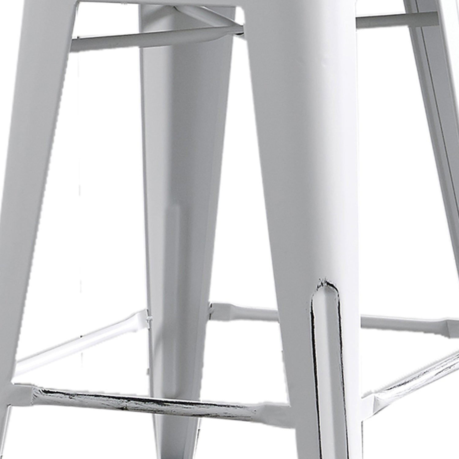 Modern Light Weight Industrial Contemporary Rustic Vintage Costal Metal Barstools with Bucket Back and 4 Leg Design, Seat Bar