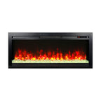 44 inch in wall recessed  electric fireplace with remote and multi color flame & emberbed, LED light heater - Grand Goldman Shop