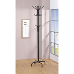 Modern Black Metal Coat Rack with Three-Tier Hooks for Entryway or Mudroom - Grand Goldman Shop