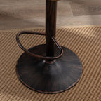 COOLMORE Modern Swivel Bar Stools Set of 2 with Adjustable Counter Height and Footrest in Beige Linen - Grand Goldman Shop