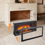 42 inch Infrared Electric Fireplace with Removable Trim kit Insert, Touch Panel Home Decor Heater - Grand Goldman Shop