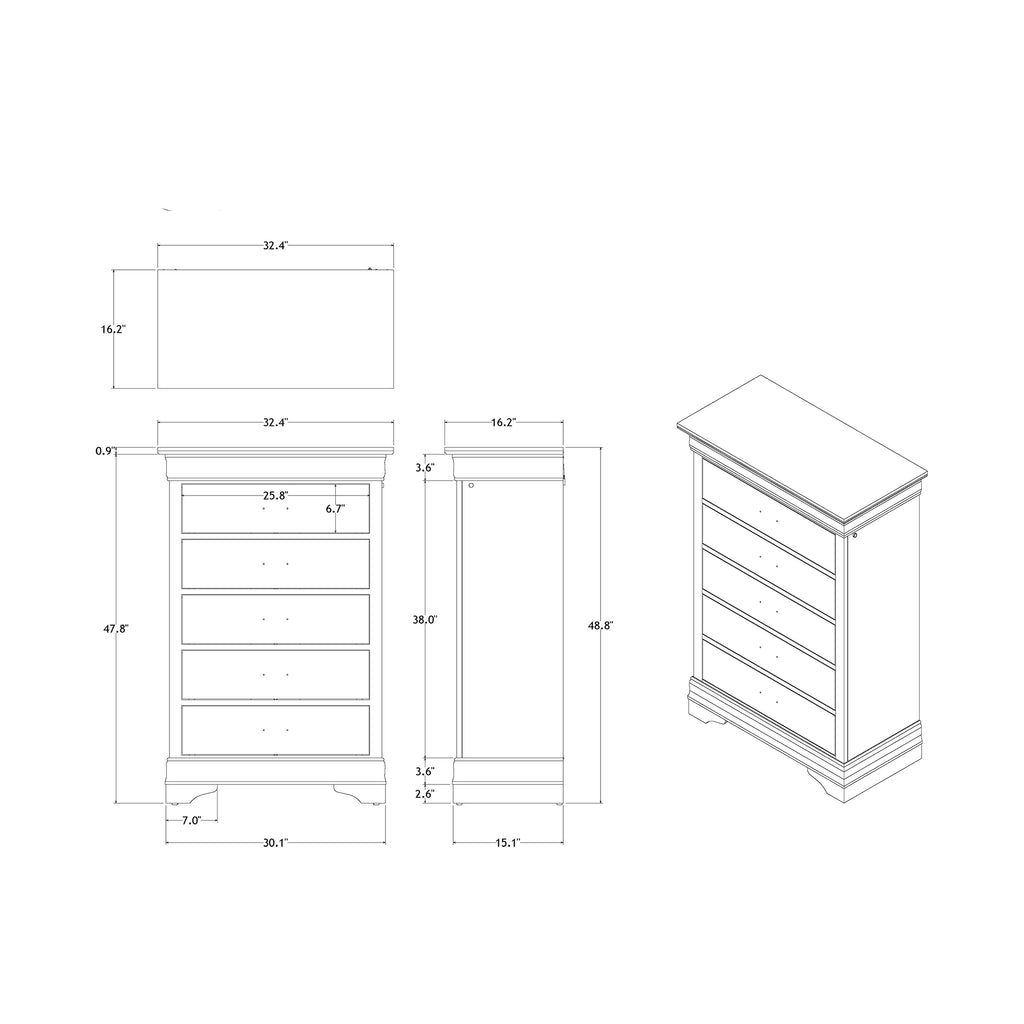 Charlston Sleigh Style King Bedroom Set with LED Headboard in Blue Solid Wood and MDF - Grand Goldman Shop