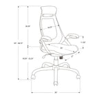 Contemporary Office Chair, Adjustable Height, Swivel, Ergonomic with Armrests, Black Mesh, Chrome Metal, Modern Design for Wo