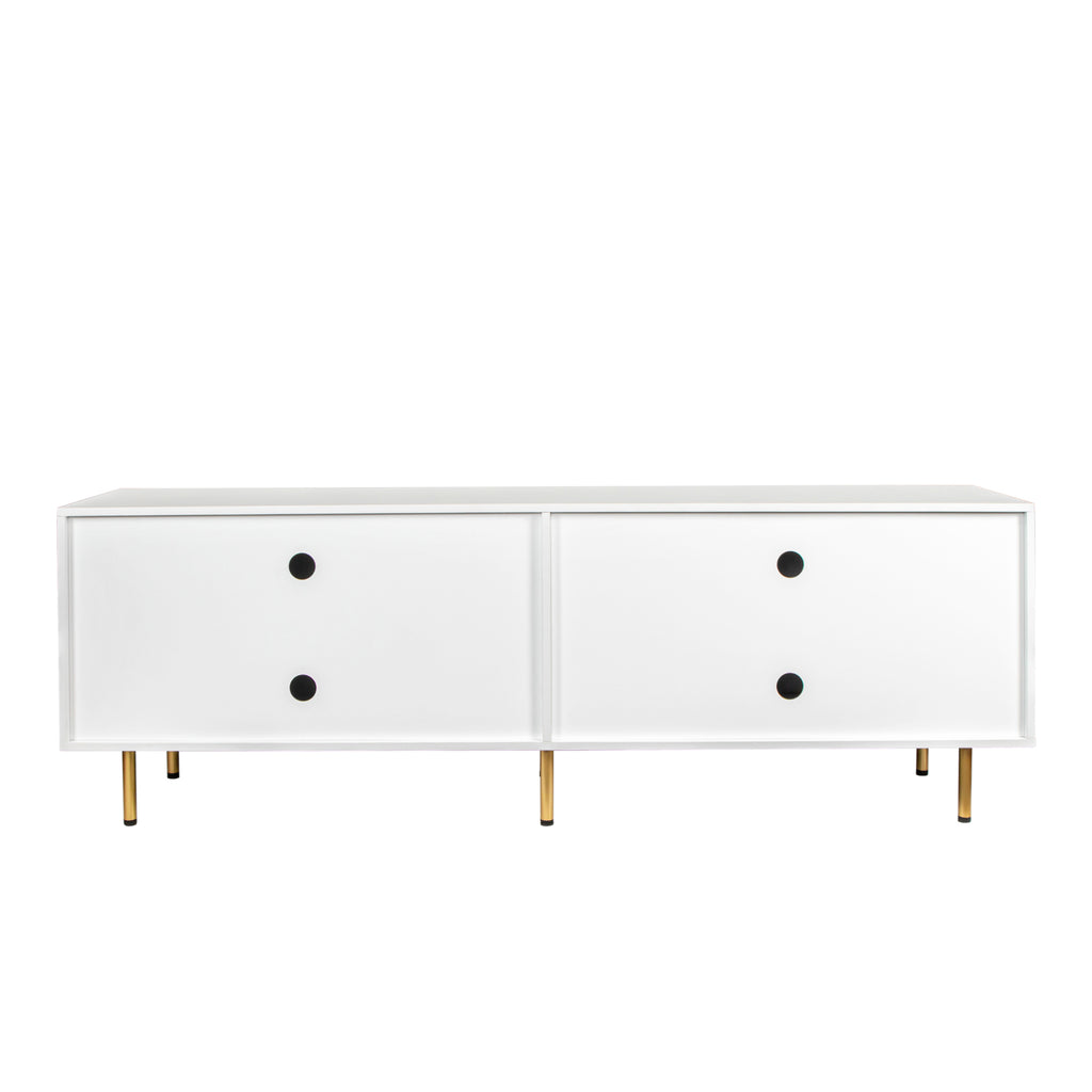 Modern warm white TV cabinet for 80 inch TV Stands, for Living Room Bedroom - Grand Goldman Shop