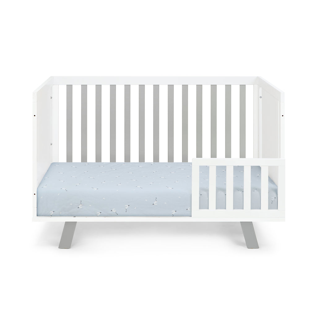 Livia 3-in-1 Convertible Island Crib White/Gray | Premium Home Decor - Grand Goldman