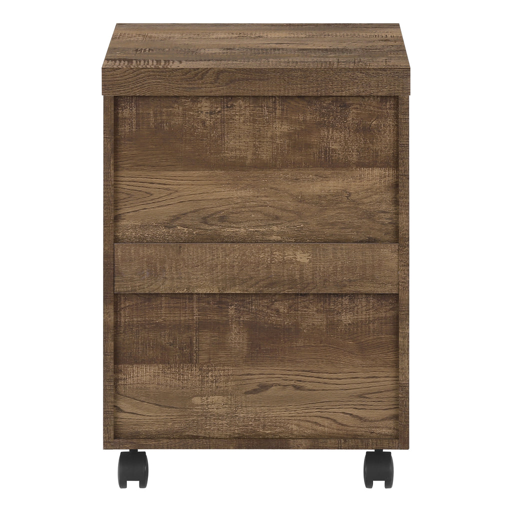 File Cabinet, Rolling Mobile, Storage Drawers, Printer Stand, Office, Work, Brown Laminate, Contemporary, Modern - Grand Gold