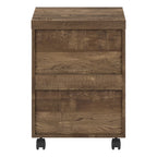 File Cabinet, Rolling Mobile, Storage Drawers, Printer Stand, Office, Work, Brown Laminate, Contemporary, Modern - Grand Gold