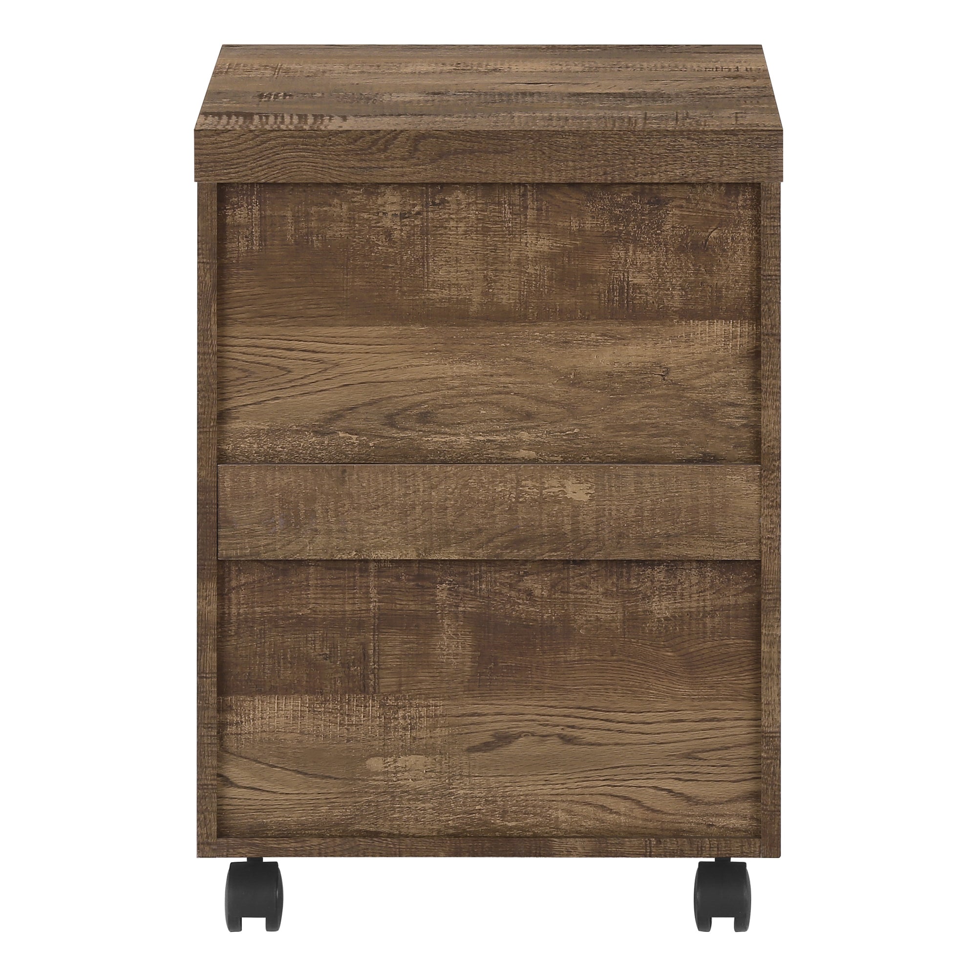 File Cabinet, Rolling Mobile, Storage Drawers, Printer Stand, Office, Work, Brown Laminate, Contemporary, Modern - Grand Gold