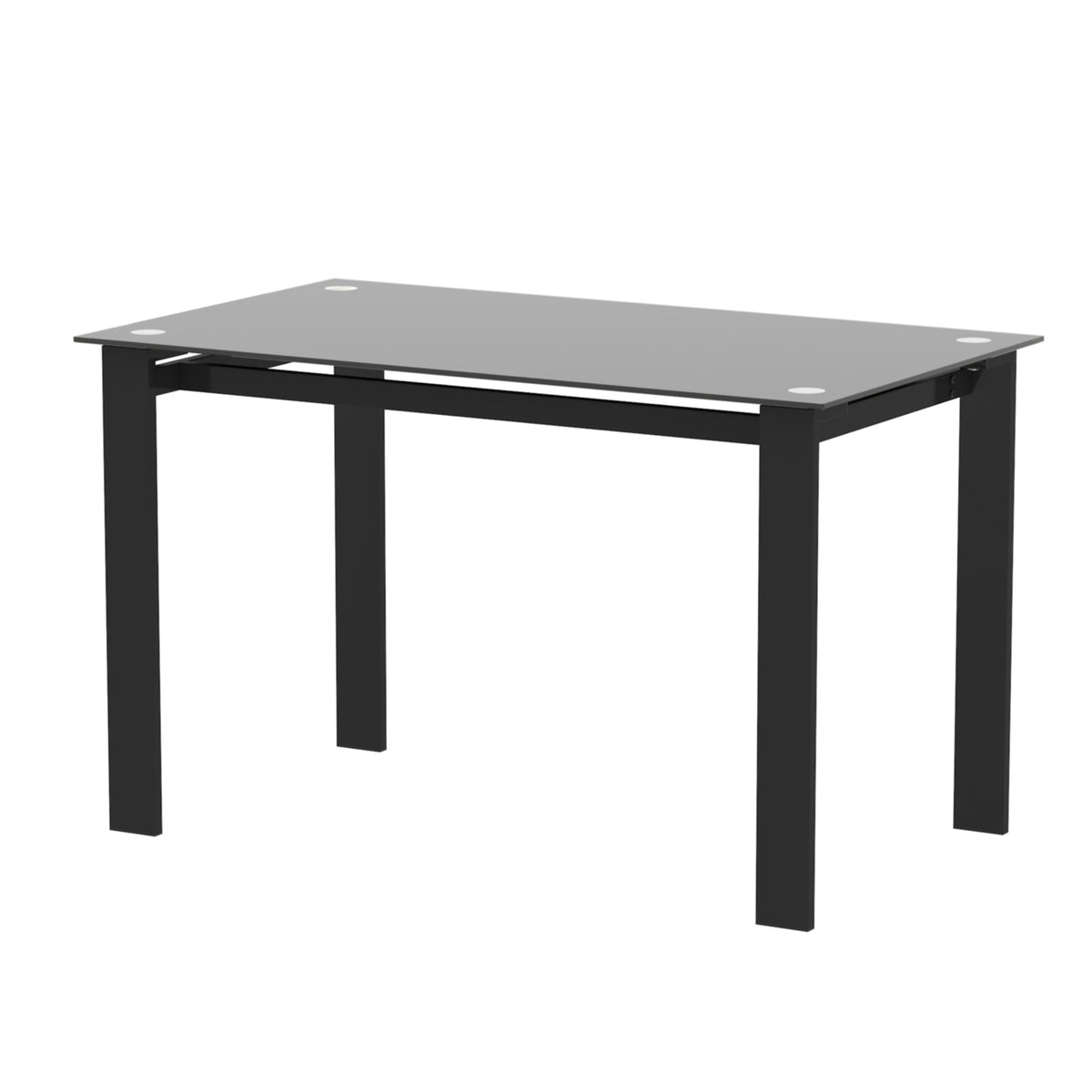 Multi-Function Dining Table for Dining and Living Room, Safety and Easy to Clean, Black Tempered Glass and Iron - Grand Goldman Shop