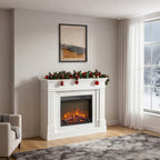 44' Electric Fireplace with Mantel for Living Room or Bedroom,23' Fireplace Insert Heater, Realistic Log and Flame Effect, Remote Control, Timer - Grand Goldman Shop