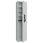 53' Fingerprint Touch Panel In-Wall Safe,Hidden Wall Gun Safe for Rifles with Adjustable Shelves,Assembled Storage Multifunct