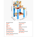 Wooden Tool Bench for Kids 3 Years+ Toy Workbench Pretend Play Toy Kits - Grand Goldman