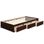 Orisfur. Twin Size Platform Storage Bed with 3 Drawers - Grand Goldman Shop