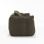 Cozy Beanbag Chair with High Resilience Foam Core for Two - Olive Green Chenille, 66x35x25 inches - Grand Goldman Shop