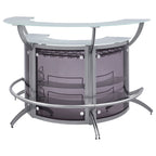 Elaina Silver 3-piece Home Bar - Grand Goldman Shop