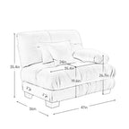 27  Sofa RSF W/2 pillows - Light Coffee - Grand Goldman Shop
