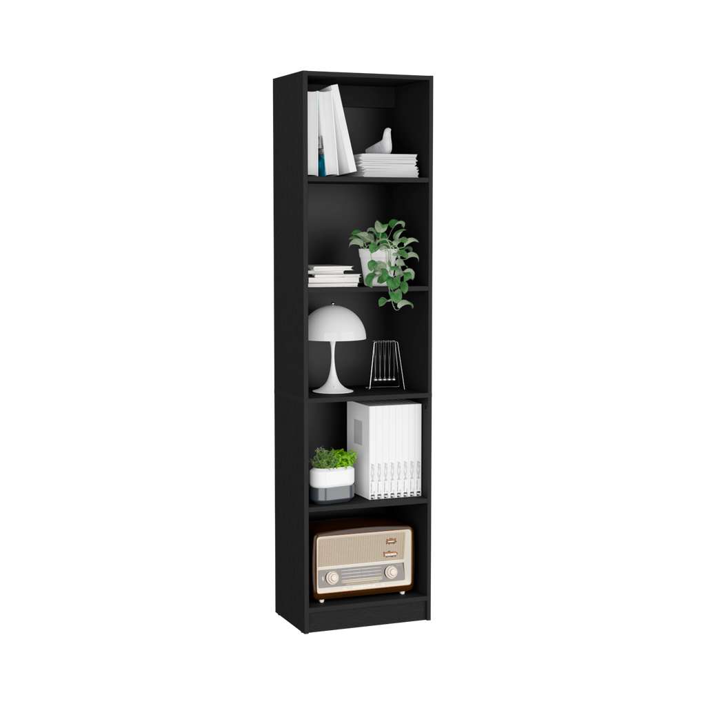 Bookcase Compact Bookshelf with Multiple Shelves, Black - Grand Goldman