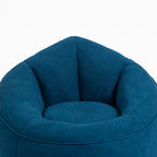 Bedding Bean Bag Sofa Chair with High-Pressure Foam and Footrest, Blue Microfiber - Grand Goldman Shop