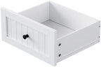48 inch Kitchen Island with Drop Leaf,Power Outlet,Internal Storage Rack,Rolling Kitchen Storage Cart on 5 Wheels with 5 Open Side Racks for Kitchen,White (Old SKU N707P257057W)(Not Include Stools) - Grand Goldman Shop