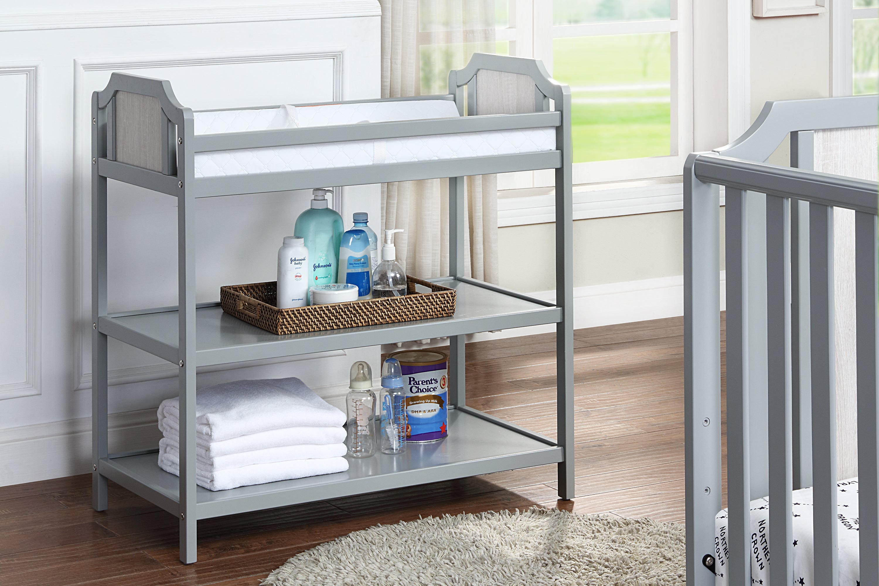 Brees Changing Table Gray/Graystone - Grand Goldman