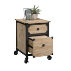 File Pedestal with Smooth-Glide Drawer, Beige and Natural finish - Grand Goldman