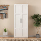 Pantry Cabinet, Kitchen Pantry Storage Cabinets with 2 Door and 3  Shelves, White Pantry Storage Cabinet, Cupboard for Kitchen, Dining Room and Living Room. - Grand Goldman Shop