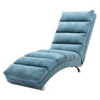 Ergonomic Linen Massage Chaise Lounge with Remote Control, 5 Modes, Blue, 21.65 x 58.27 x 34.25 inches - Grand Goldman Shop