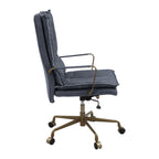 Tinzud Gray Leather Office Chair | Premium Home Decor - Grand Goldman