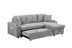 MEGA convertible corner sofa with armrest storage, living room and apartment sectional sofa, right chaise longue and grey - Grand Goldman Shop