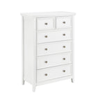 Modern 6 Drawers Dresser 6 Drawers Cabinet,Chest of Drawers Closet Organizers and Storage Clothes Storage Drawers Cabinet for Living Room, Farmhouse Dresser Organizer white - Grand Goldman Shop