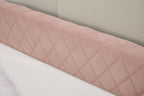 Pink velvet daybed, sturdy wooden bed frame, modern diamond grid pull-out design, perfect for bedroom, living room furniture - Grand Goldman Shop